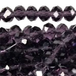 14MM FACETED RONDELLE PURPLE VELVETCOLOR